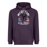 Plum thailand american flag muay thai boxing train hard repeat t shirt Heavyweight Hoodie - InspiraDesign