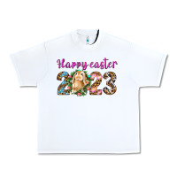 White Happy Easter 2023 Urban Heavy Tee - BundleAndBundleShop
