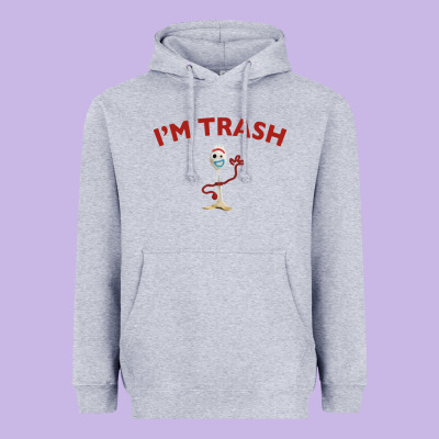 I'm Trash Forky Heavyweight Hoodie Designed By Inspiradesign
