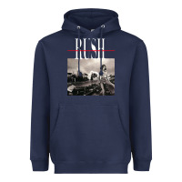 Navy rush permanent waves Heavyweight Hoodie - InspiraDesign