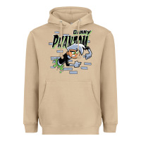 Mushroom Danny Phantom Coming Through Brick Wall Heavyweight Hoodie - InspiraDesign