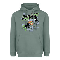 Sage Danny Phantom Coming Through Brick Wall Heavyweight Hoodie - InspiraDesign