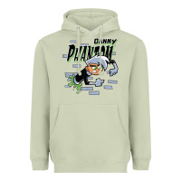 Matcha Danny Phantom Coming Through Brick Wall Heavyweight Hoodie - InspiraDesign