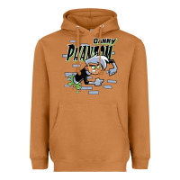 Meerkat Danny Phantom Coming Through Brick Wall Heavyweight Hoodie - InspiraDesign