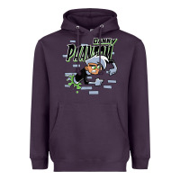 Plum Danny Phantom Coming Through Brick Wall Heavyweight Hoodie - InspiraDesign