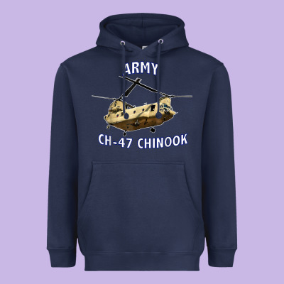 Army Ch-47 Chinook Helicopter Heavyweight Hoodie Designed By Inspiradesign