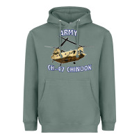 Sage ARMY CH-47 CHINOOK HELICOPTER Heavyweight Hoodie - InspiraDesign