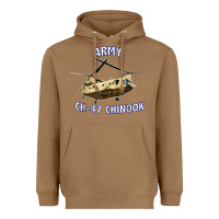 Toasted Coconut ARMY CH-47 CHINOOK HELICOPTER Heavyweight Hoodie - InspiraDesign