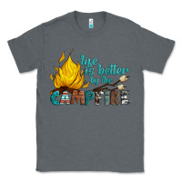 Charcoal Heather life is better by the campfire Classic Tee - Artiststas