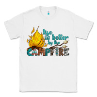 White life is better by the campfire Classic Tee - Artiststas