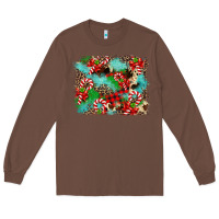 Chestnut Christmas Plaid Turquoise Glitter Cowhide Long Sleeve Tee - FaDigitalArtStudio