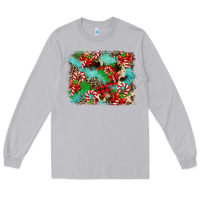 Moon Dust Christmas Plaid Turquoise Glitter Cowhide Long Sleeve Tee - FaDigitalArtStudio