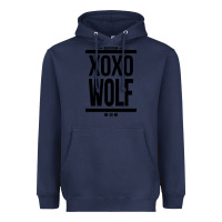 Navy EXO WOLF  BaekHyun 88  KPOP Text Style Heavyweight Hoodie - ArtChic