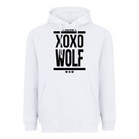 White EXO WOLF  BaekHyun 88  KPOP Text Style Heavyweight Hoodie - ArtChic