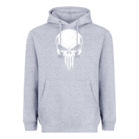 Heather Grey the punisher Heavyweight Hoodie - ArtChic