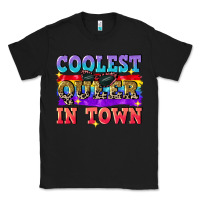 Black Coolest queer in town Classic Tee - CowGirlArtShop