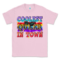 Bubblegum Pink Coolest queer in town Classic Tee - CowGirlArtShop