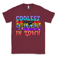 Burgundy Coolest queer in town Classic Tee - CowGirlArtShop