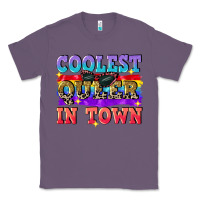 Lavender Coolest queer in town Classic Tee - CowGirlArtShop