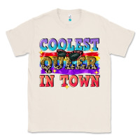Natural Coolest queer in town Classic Tee - CowGirlArtShop