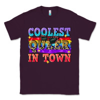 Plum Coolest queer in town Classic Tee - CowGirlArtShop