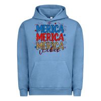 Pigment Pebble Blue merica merica merica vibes Urban Hoodie - RanaPortraitStore