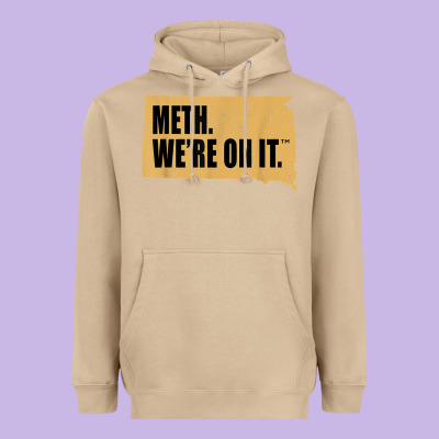 Mens Meth We're On It South Dakota Anti Drugs Campaign Vintage T Shirt Heavyweight Hoodie Designed By Artchic