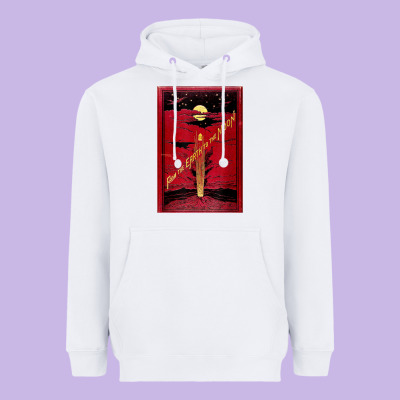 From The Earth To The Moon Jules Verne Book Cover Design Heavyweight Hoodie Designed By Artchic