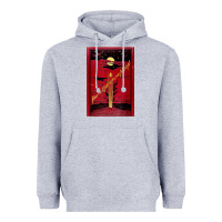 Heather Grey From The Earth To The Moon Jules Verne Book Cover Design Heavyweight Hoodie - ArtChic