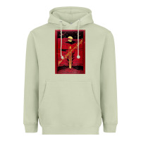Matcha From The Earth To The Moon Jules Verne Book Cover Design Heavyweight Hoodie - ArtChic