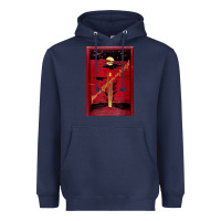 Navy From The Earth To The Moon Jules Verne Book Cover Design Heavyweight Hoodie - ArtChic