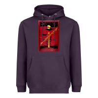 Plum From The Earth To The Moon Jules Verne Book Cover Design Heavyweight Hoodie - ArtChic