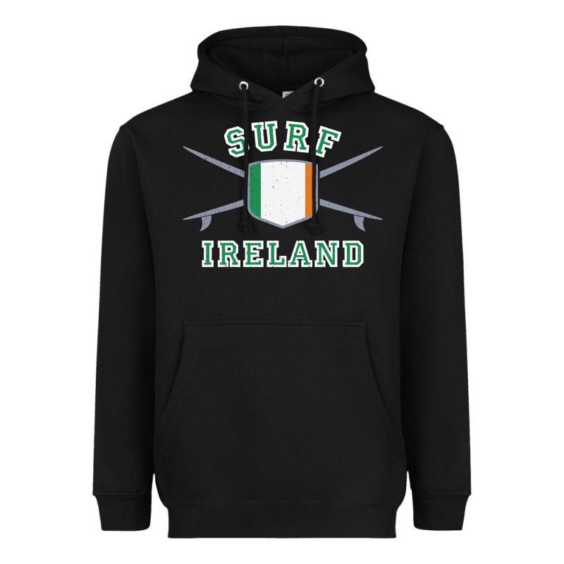 Ireland Surfing Hoodie  Irish Flag Surfboards Design Heavyweight Hoodie by ArtChic | Teevron