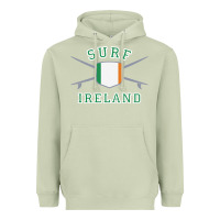 Matcha ireland surfing hoodie  irish flag surfboards design Heavyweight Hoodie - ArtChic