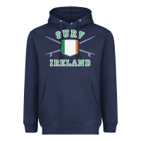 Navy ireland surfing hoodie  irish flag surfboards design Heavyweight Hoodie - ArtChic