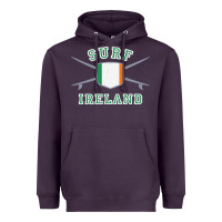 Plum ireland surfing hoodie  irish flag surfboards design Heavyweight Hoodie - ArtChic