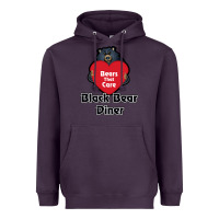 Plum resto, black bear diner Heavyweight Hoodie - ArtChic
