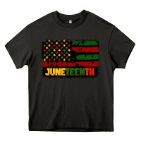 Asphalt juneteenth american flag Heavy Core Tee - CowGirlArtShop