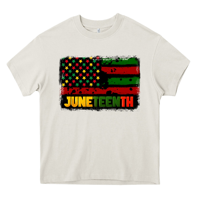 Juneteenth American Flag Heavy Core Tee by CowGirlArtShop | Teevron