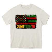 Cream juneteenth american flag Heavy Core Tee - CowGirlArtShop