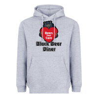 Heather Grey resto, black bear diner Heavyweight Hoodie - ArtChic