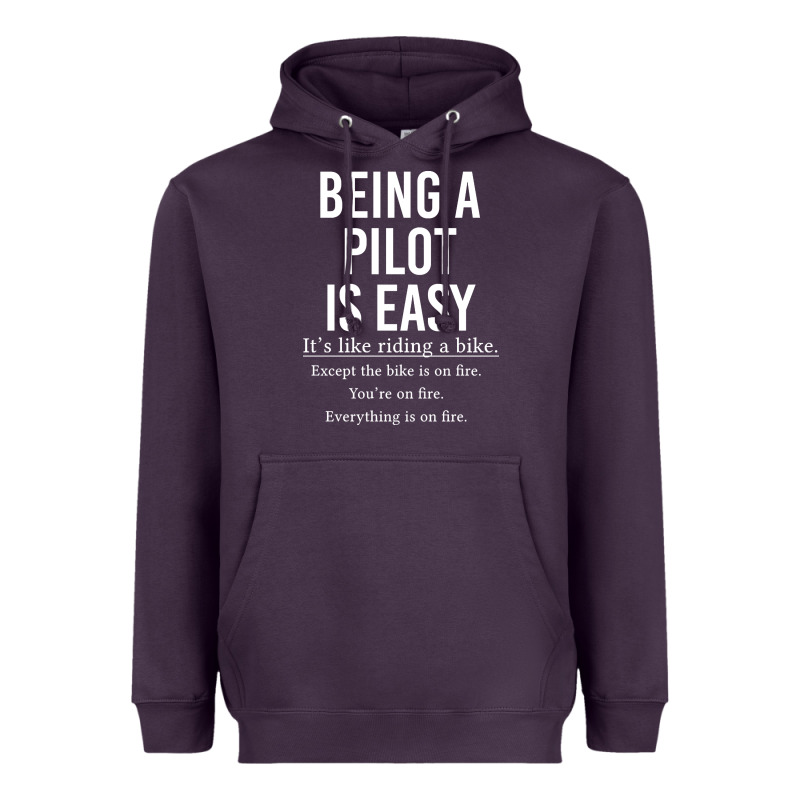 Funny Pilot Gift Being A Pilot Is Easy Heavyweight Hoodie by ArtChic | Teevron