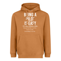 Meerkat Funny Pilot Gift Being A Pilot Is Easy Heavyweight Hoodie - ArtChic