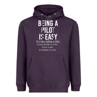Funny Pilot Gift Being A Pilot Is Easy Heavyweight Hoodie | Teevron