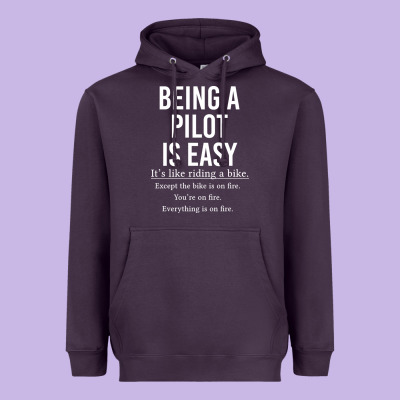 Funny Pilot Gift Being A Pilot Is Easy Heavyweight Hoodie Designed By Artchic