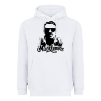 White macklemore portrait Heavyweight Hoodie - ArtChic