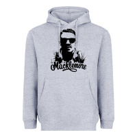 Heather Grey macklemore portrait Heavyweight Hoodie - ArtChic