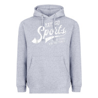Heather Grey Yay Go Sports Vintage Funny Sports Heavyweight Hoodie - ArtChic