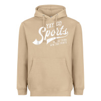 Mushroom Yay Go Sports Vintage Funny Sports Heavyweight Hoodie - ArtChic