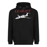 Black learjet airplane flying pilot long sleeve t shirt Heavyweight Hoodie - ArtChic
